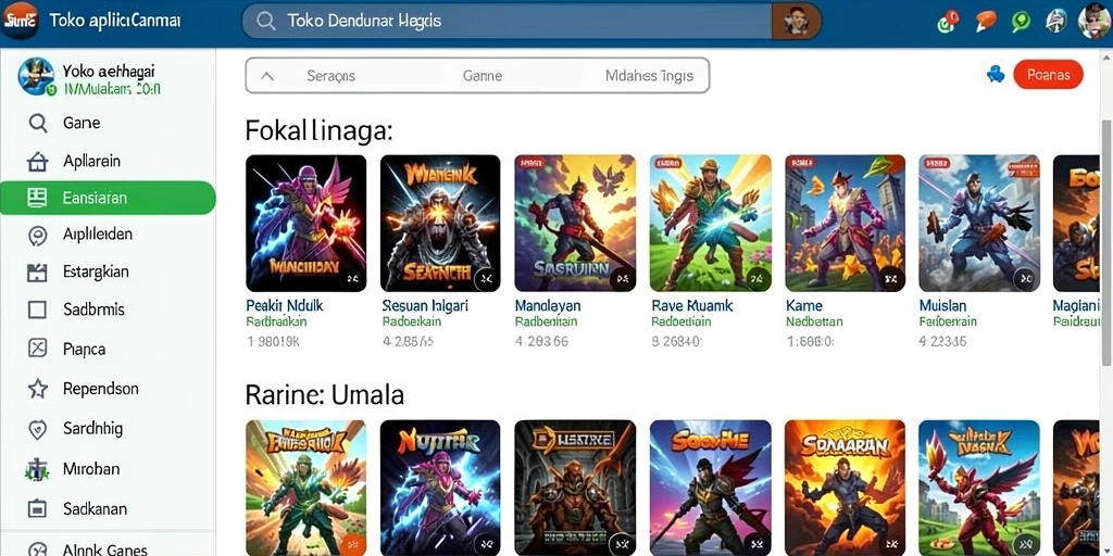 Gambar antarmuka permainan yang menarik dan ramah pengguna.
