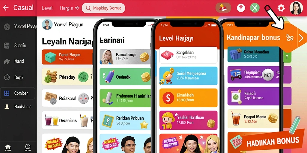 Gambaran level menantang yang memukau.
